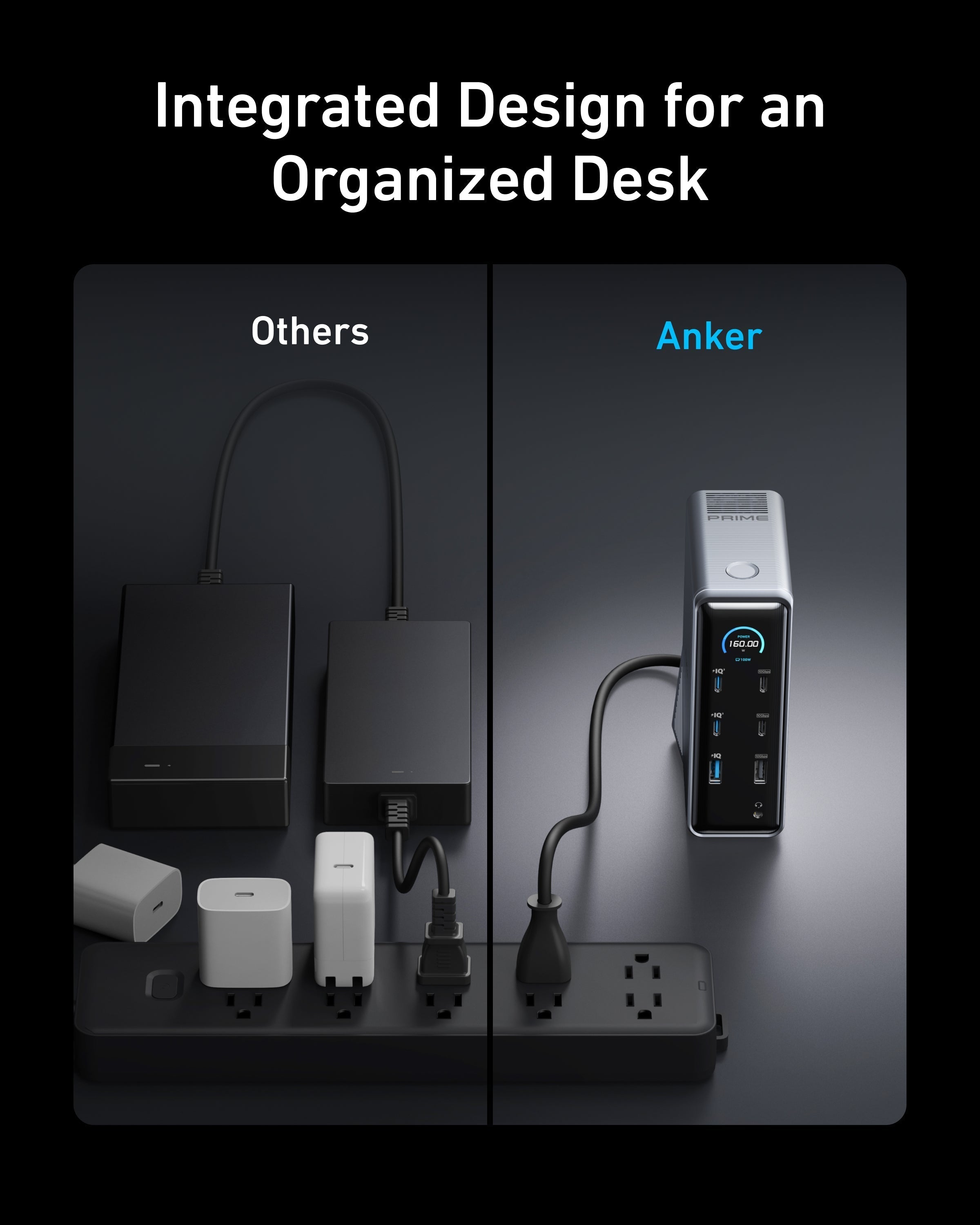 Anker with organized desk for integrated design